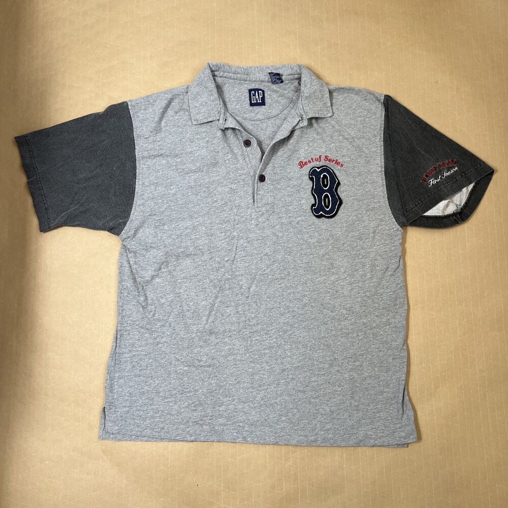 GAP Boston Red Sox Best Of Series Home Team First Series Polo‎ Shirt RARE Mens M